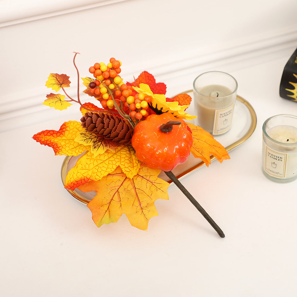 Calabazas artificiales de 9" x 7" para decoración del hogar