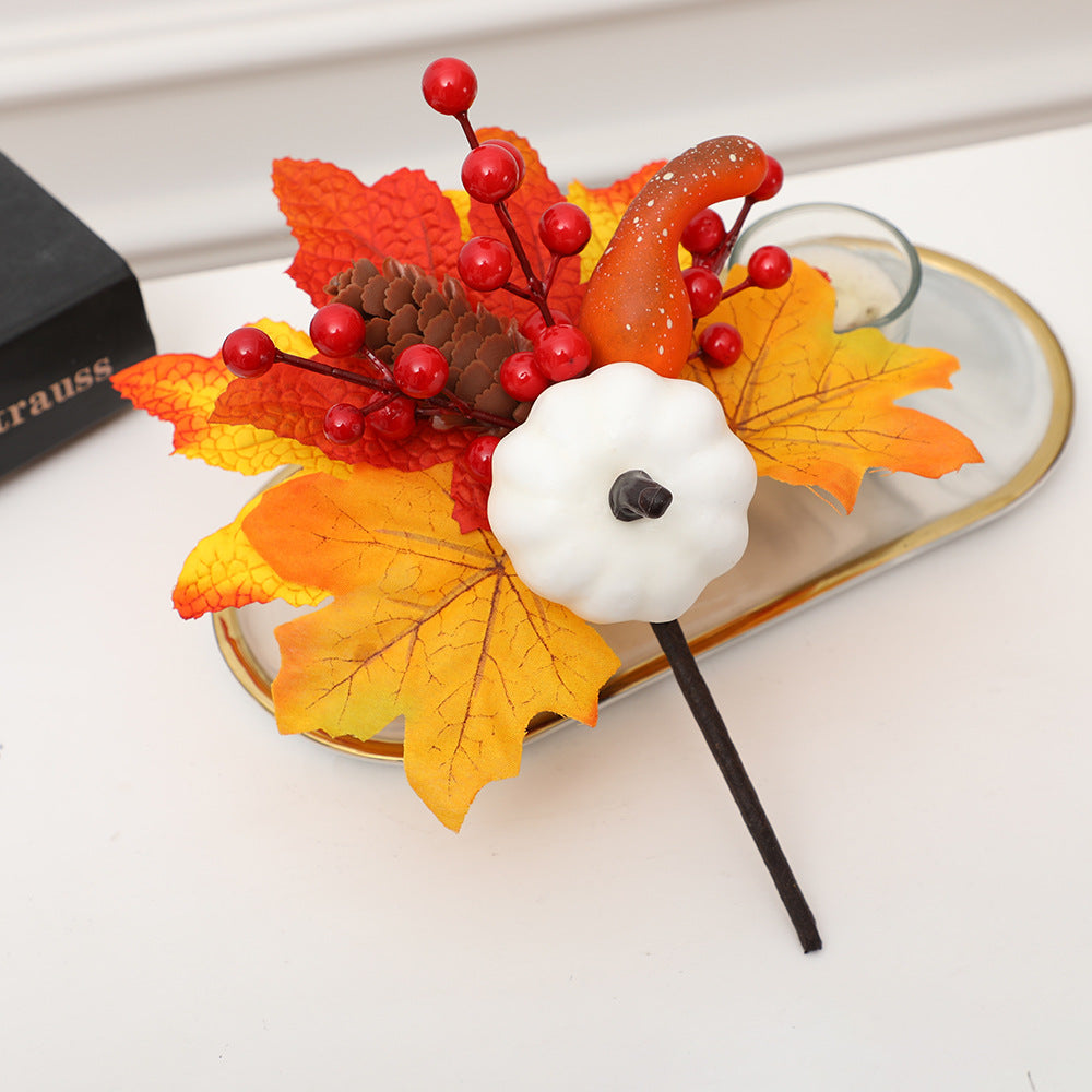 Calabazas artificiales de 9" x 7" para decoración del hogar - 12