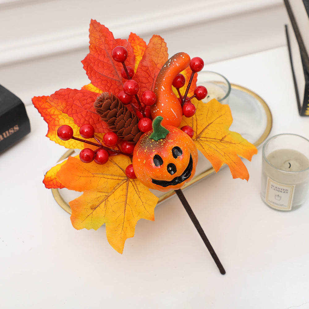 Calabazas artificiales de 9" x 7" para decoración del hogar - 11