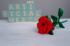 Rosas artificiales de 12" x 4" para decoración de interiores