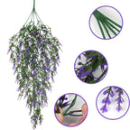 Lavanda artificial con resistencia a los rayos UV de 30" x 12" para jardín, balcón y terraza - Fucsia/verde