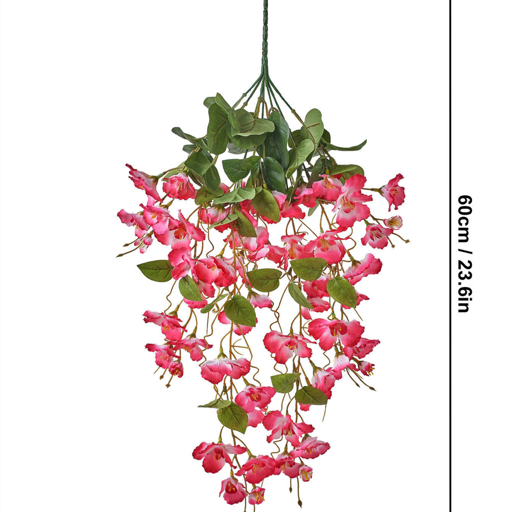 Hibiscos artificiales con resistencia a los rayos UV de 23" x 15" 2 piezas para jardín, balcón y terraza