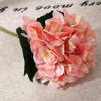 Hortensias artificiales de 18.5" para bodas y eventos - Rosa/rojo