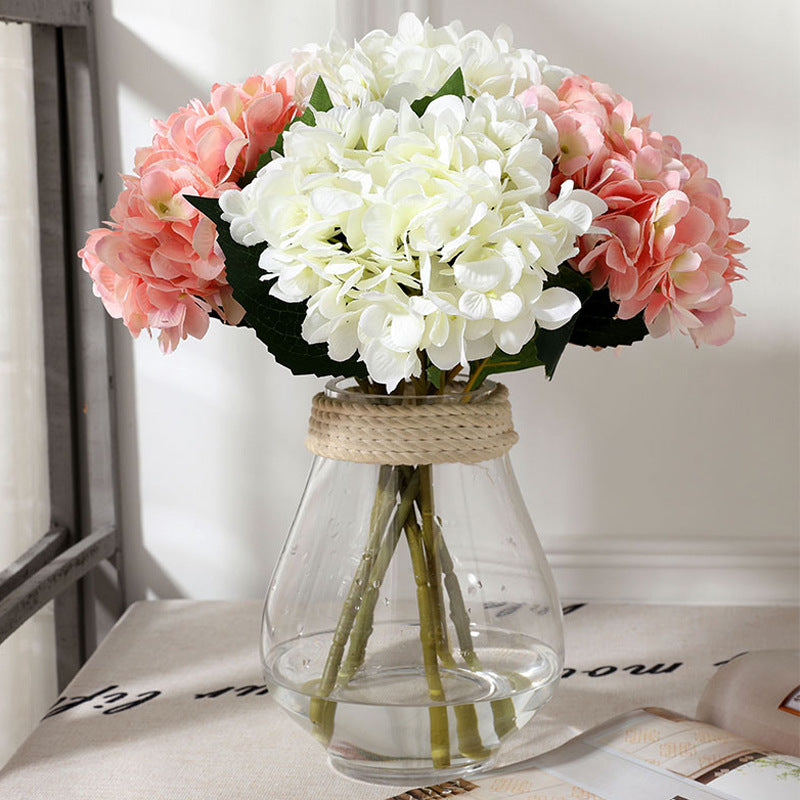 Hortensias artificiales de 18.5" para bodas y eventos - Crema