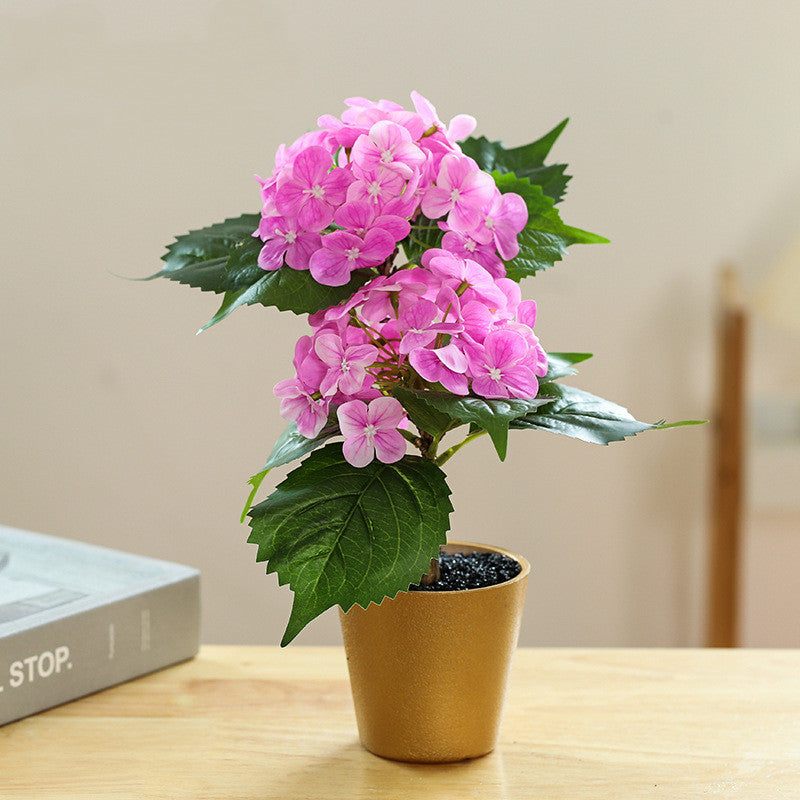 Hortensias artificiales de 11" para decoración del hogar, eventos y escaparates - Rosa