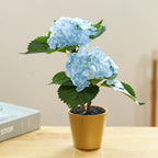 Hortensias artificiales de 11" para decoración del hogar, eventos y escaparates - Azul