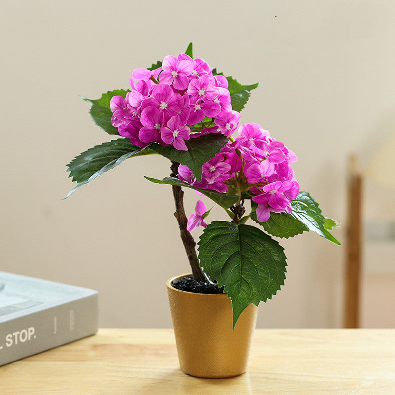 Hortensias artificiales de 11" para decoración del hogar, eventos y escaparates - Fucsia