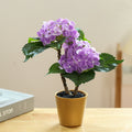 Hortensias artificiales de 11" para decoración del hogar, eventos y escaparates - Morado