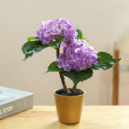 Hortensias artificiales de 11" para decoración del hogar, eventos y escaparates - Morado