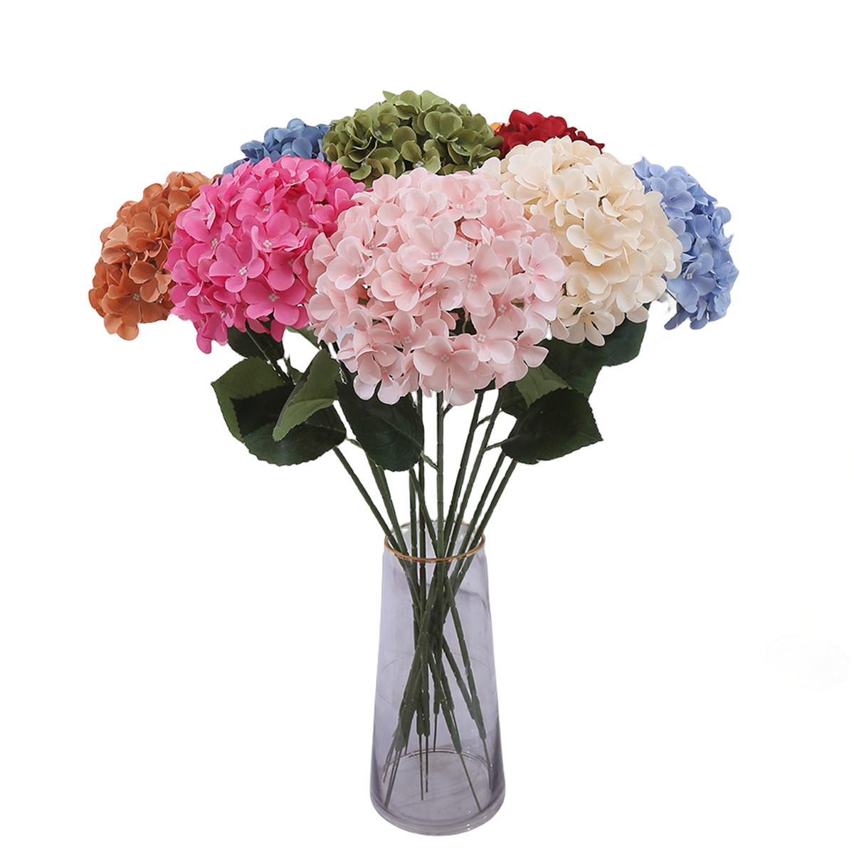Hortensias artificiales de 24" 5 piezas para bodas y eventos - Sage leaf