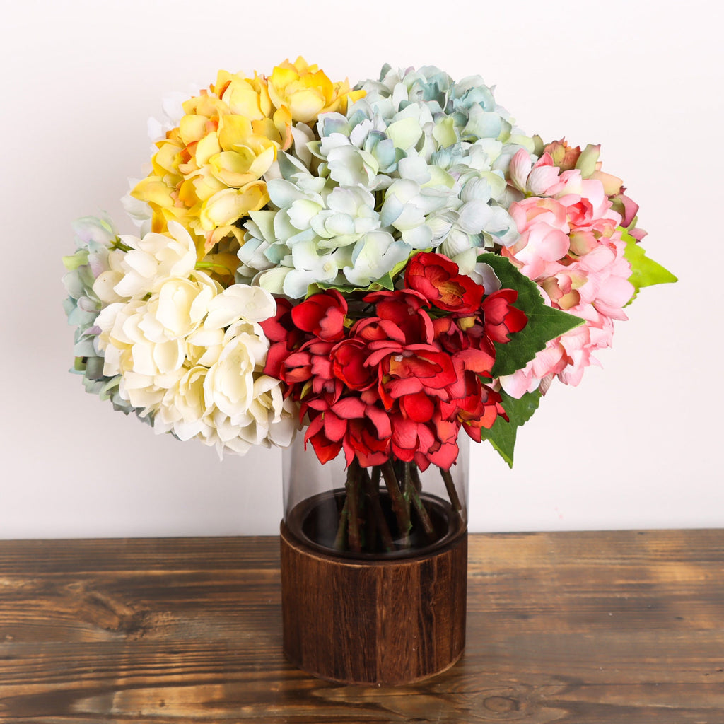 Hortensias artificiales para bodas y eventos - 13.7" Blanco