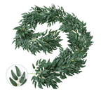 Corona o guirnalda artificial con resistencia a los rayos UV con tacto real para jardín, balcón y terraza - Thin 5.7ft