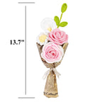 Rosas artificiales de 14" x 5" para bodas y eventos - Morado