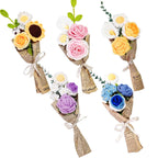 Rosas artificiales de 14" x 5" para bodas y eventos - Amarillo