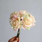 Rosas artificiales con tacto real de 10" para bodas y eventos - Morado