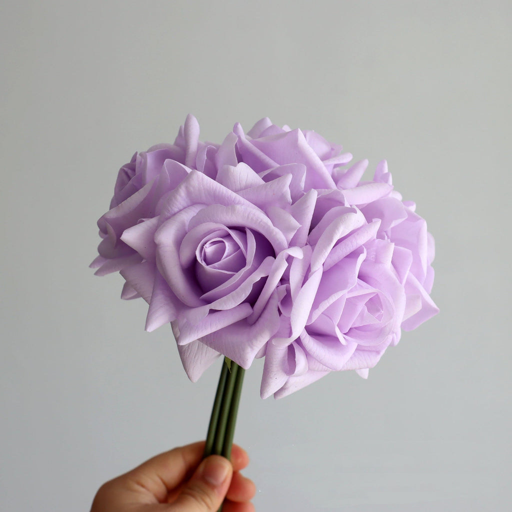 Rosas artificiales con tacto real de 10" para bodas y eventos