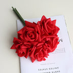 Rosas artificiales con tacto real de 10" para bodas y eventos - Blush