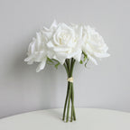 Rosas artificiales con tacto real de 10" para bodas y eventos - Rosa claro