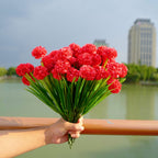 Hortensias artificiales con resistencia a los rayos UV de 13" x 8" para jardín, balcón y terraza