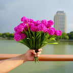 Hortensias artificiales con resistencia a los rayos UV de 13" x 8" para jardín, balcón y terraza
