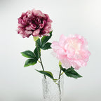 Peonías artificiales de 23.6" para bodas y eventos - Amarillo/rosa