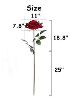 Rosas artificiales de 43" para bodas y eventos