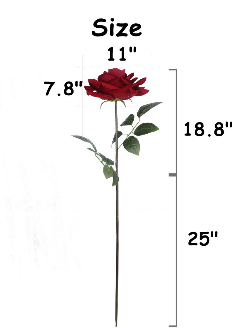 Rosas artificiales de 43" para bodas y eventos