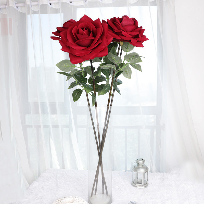 Rosas artificiales de 43" para bodas y eventos - Burdeos