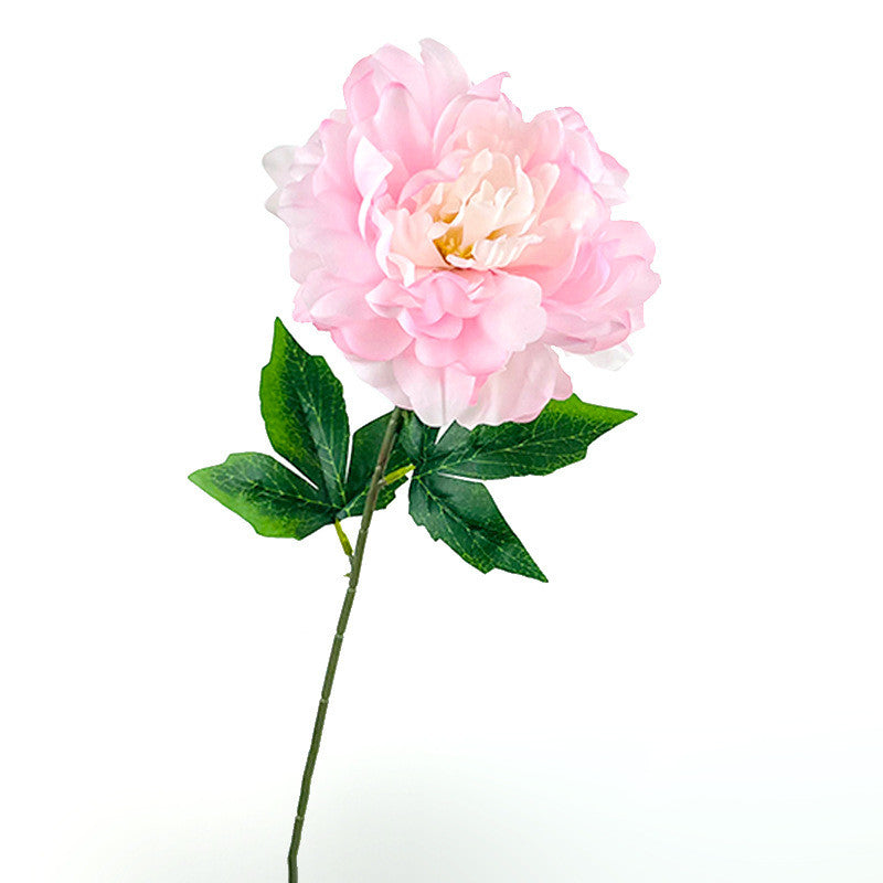 Peonías artificiales de 23.6" para bodas y eventos - Champán/rosa