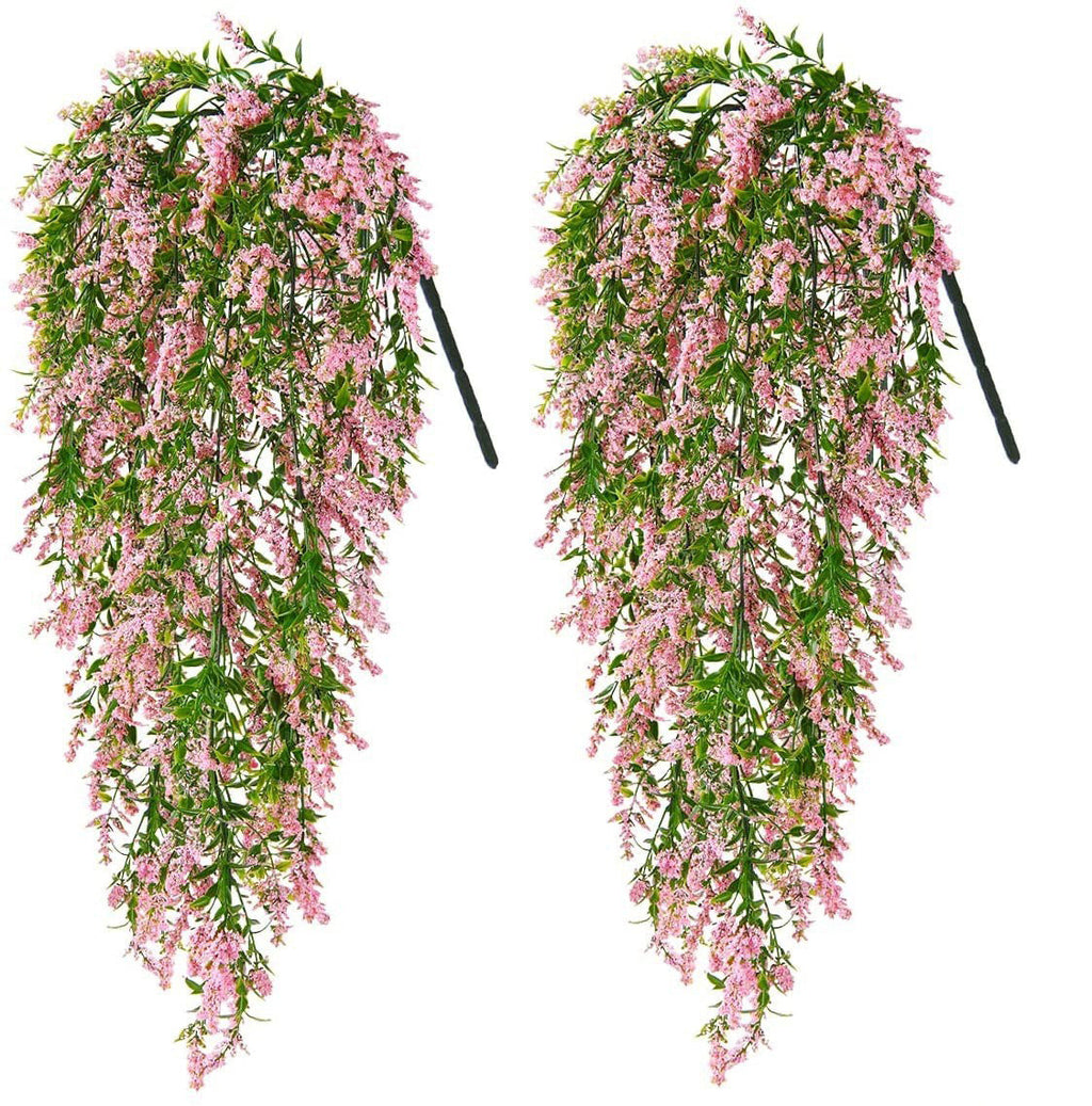 Lavanda artificial de 21" x 8" 2 piezas para decoración de interiores
