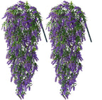 Lavanda artificial de 21" x 8" 2 piezas para decoración de interiores