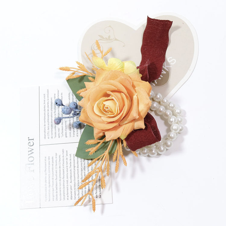 Rosas artificiales de 4" x 3" para bodas y eventos - Naranja quemado