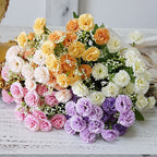 Rosas artificiales de 11" para bodas y eventos - Blanco