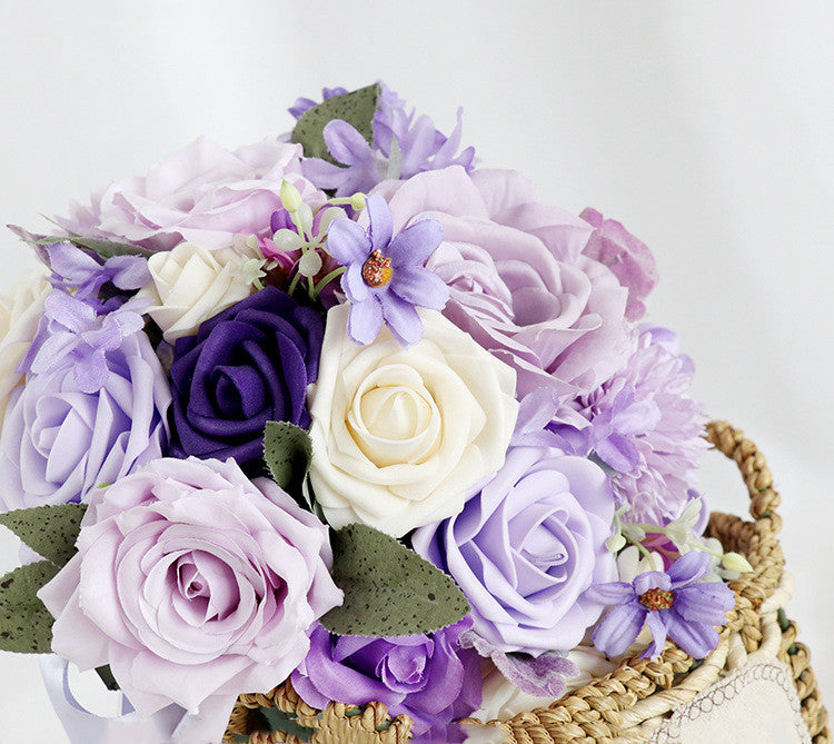 Rosas artificiales de 9" para bodas y eventos