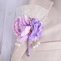 Peonías artificiales de 4" x 3" para jardín, balcón y terraza - Lilac/wisteria
