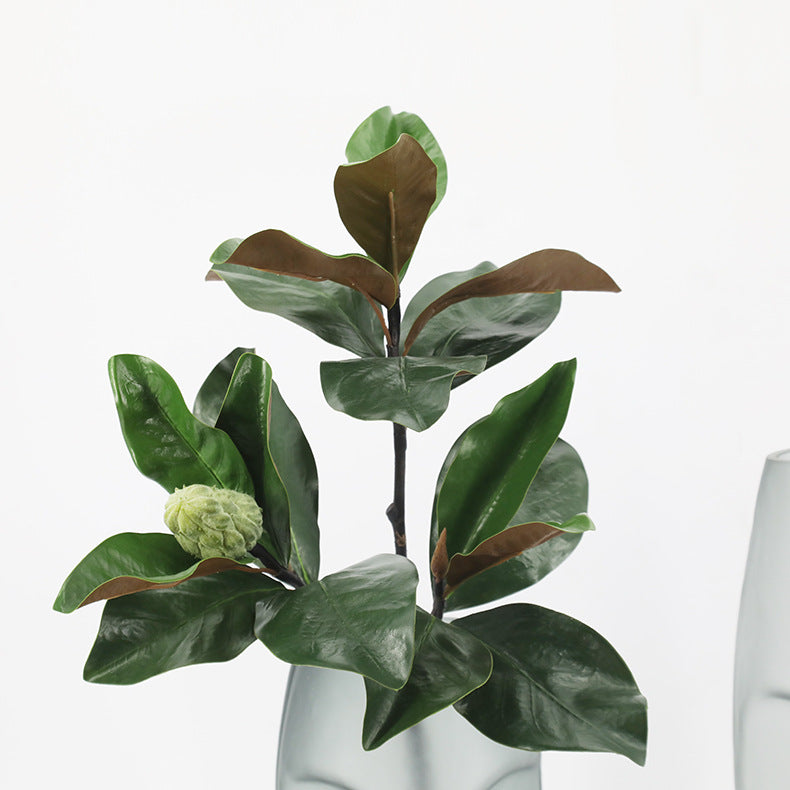 Magnolias artificiales con tacto real de 26" para decoración del hogar, eventos y escaparates
