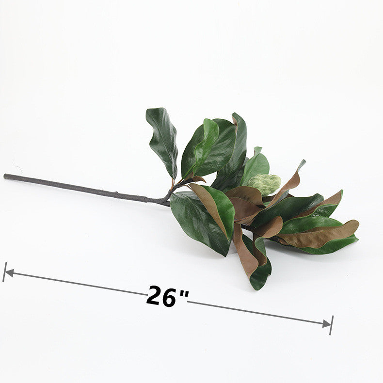 Magnolias artificiales con tacto real de 26" para decoración del hogar, eventos y escaparates