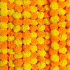 Corona o guirnalda artificial de 39" para bodas y eventos - Naranja
