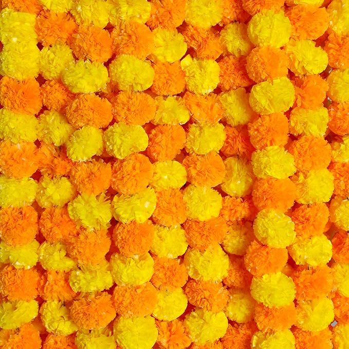 Corona o guirnalda artificial de 39" para bodas y eventos - Naranja