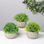 Boj artificial con resistencia a los rayos UV de 5" x 5" 6 piezas para jardín, balcón y terraza - Amarillo/verde 1pc