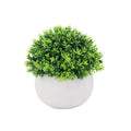 Boj artificial con resistencia a los rayos UV de 5" x 5" 6 piezas para jardín, balcón y terraza - Amarillo/verde 6pcs