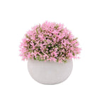 Boj artificial con resistencia a los rayos UV de 5" x 5" 6 piezas para jardín, balcón y terraza - Rosa 6pcs