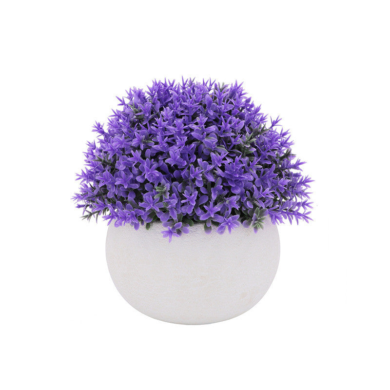 Boj artificial con resistencia a los rayos UV de 5" x 5" 6 piezas para jardín, balcón y terraza - Morado 1pc