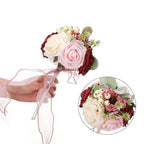 Rosas artificiales de 9" para bodas y eventos - Rosa