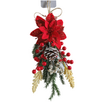 Flores de Pascua artificiales con resistencia a los rayos UV de 12" para jardín, balcón y terraza - Mauve/rosa