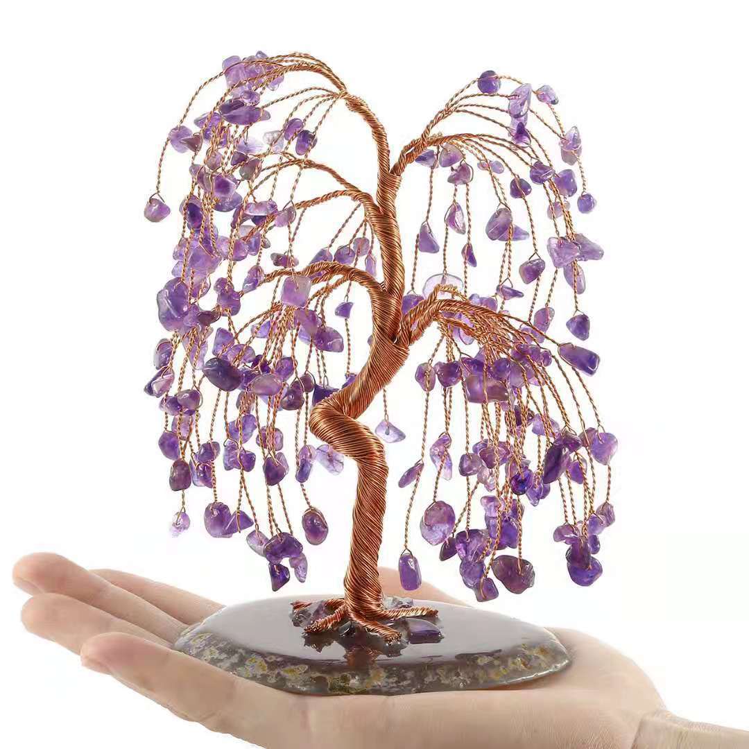 Planta artificial con resistencia a los rayos UV de 10" para jardín, balcón y terraza - Morado