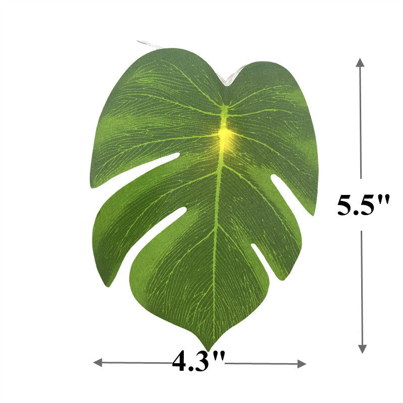 Hojas de monstera artificiales con tacto real de 118" x 6" para bodas y eventos
