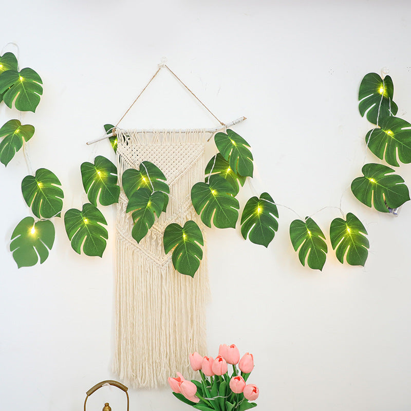 Hojas de monstera artificiales con tacto real de 118" x 6" para bodas y eventos