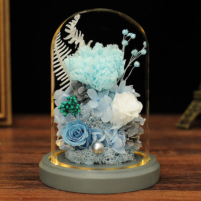 Claveles artificiales de 7" x 5" para decoración del hogar, eventos y escaparates - Azul