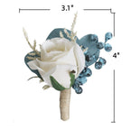 Rosas artificiales de 4" x 3" para jardín, balcón y terraza
